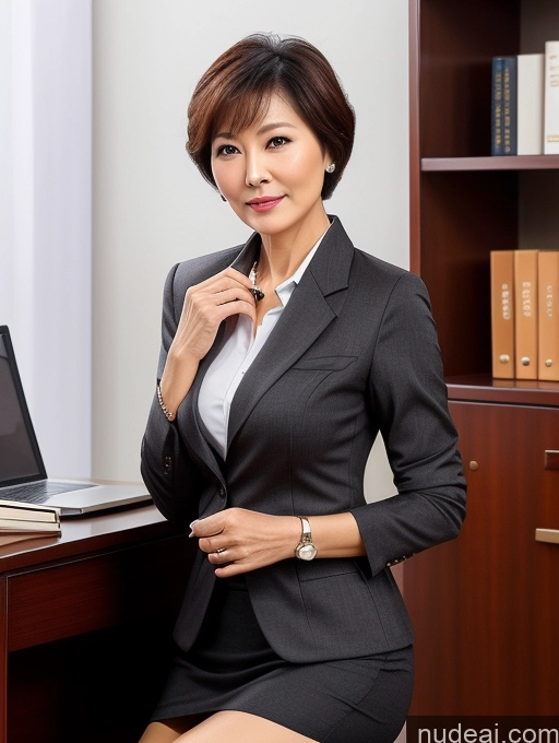 related ai porn images free for Milf Perfect Boobs Perfect Body Beautiful 70s Sexy Face Short Hair Chinese Suit Professor Stylish Blouse Shirt Casual Sweater Detailed Partially Nude Office