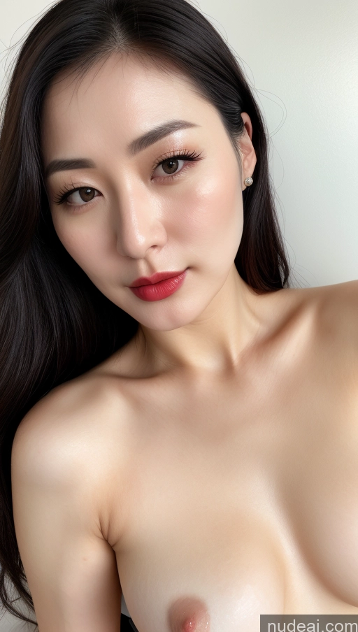 related ai porn images free for Woman One Small Tits Beautiful Lipstick Fairer Skin Black Hair Slicked Close-up View 30s Korean Detailed