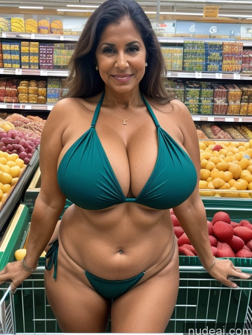 related ai porn images free for Milf One Busty Huge Boobs Tanned Skin Front View 70s Microkini Thong Grocery Indian