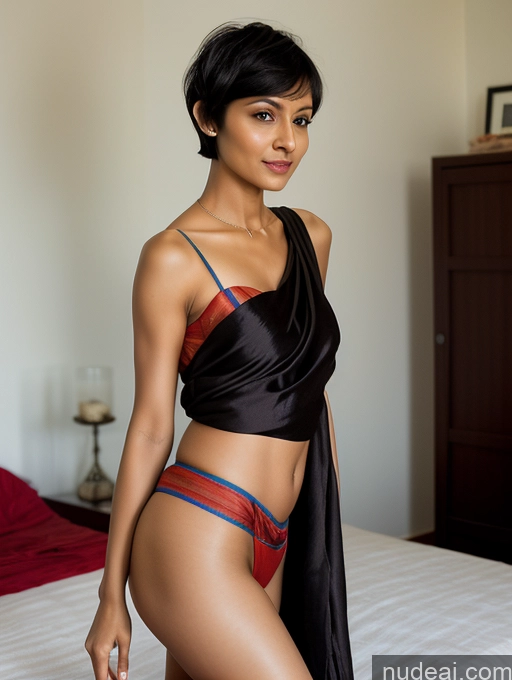 related ai porn images free for Woman Small Tits Small Ass Skinny 40s Seductive Black Hair Short Hair Indian Front View Sari Bedroom