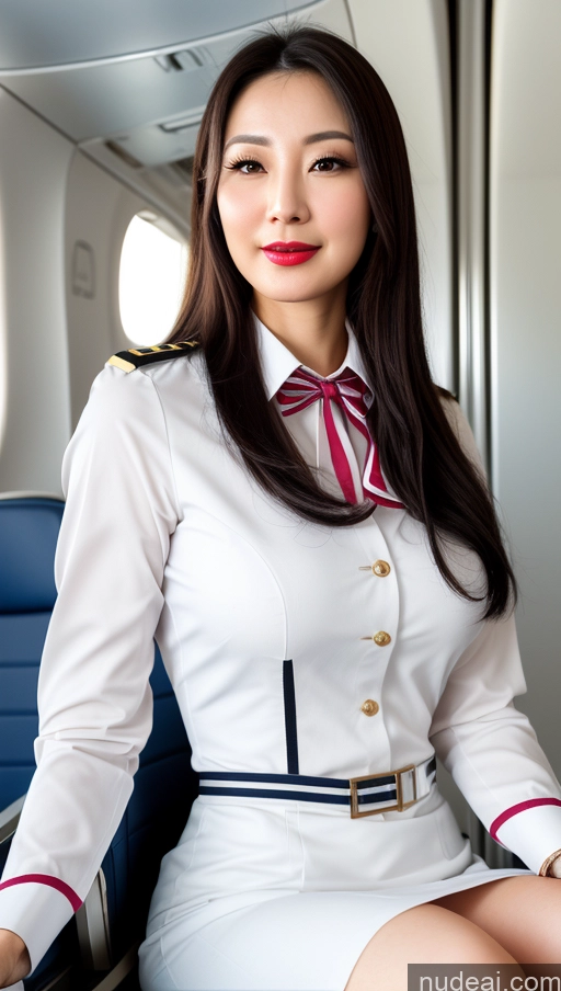 related ai porn images free for Woman One Small Tits Beautiful Lipstick Fairer Skin 30s Black Hair Close-up View Detailed Korean Flight Attendant