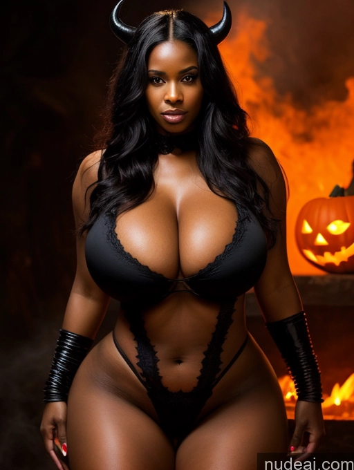 related ai porn images free for Woman Huge Boobs Perfect Boobs Big Ass Thick Big Hips Perfect Body 30s Sexy Face Black Hair Long Hair African Hell Halloween Cleavage Alternative Detailed Simple