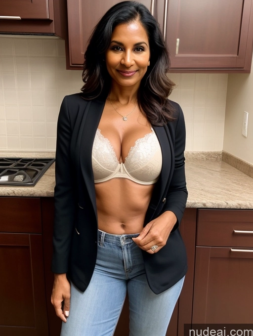 related ai porn images free for Milf Perfect Boobs Beautiful Perfect Body Dark Skin 60s Indian Kitchen Bra Casual Jacket Professor Stylish Suit Cleavage Detailed Sexy Face