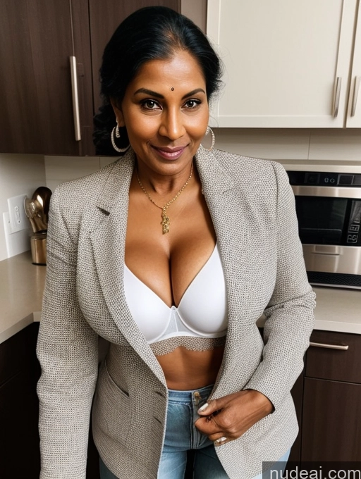 related ai porn images free for Milf Perfect Boobs Beautiful Perfect Body Dark Skin 60s Indian Kitchen Bra Casual Jacket Professor Stylish Suit Cleavage Detailed Sexy Face