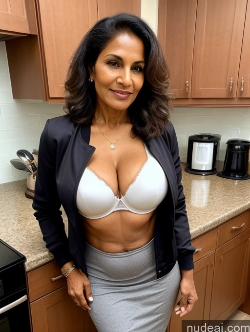 related ai porn images free for Milf Perfect Boobs Beautiful Perfect Body Dark Skin 70s Indian Kitchen Bra Casual Jacket Professor Stylish Suit Cleavage Detailed Sexy Face