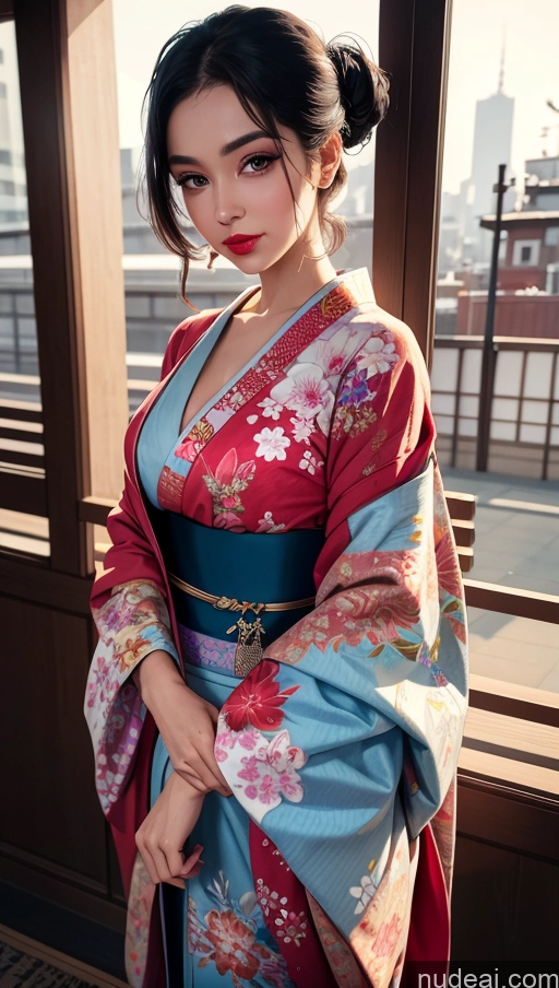 Woman Indian Beautiful Lipstick Tokyo Kimono