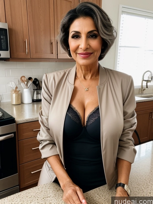 related ai porn images free for Milf Perfect Boobs Beautiful Perfect Body 70s Pixie Arabic Kitchen Bra Casual Jacket Professor Stylish Suit Cleavage Detailed Sexy Face