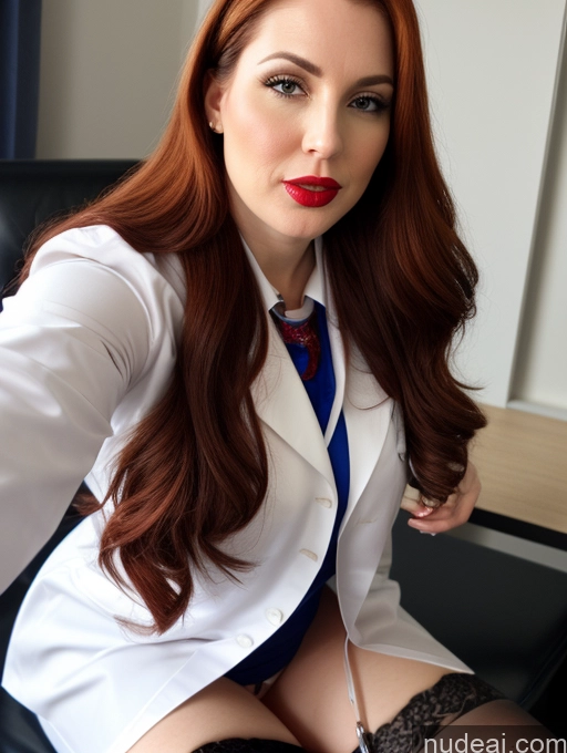 related ai porn images free for Woman One Fairer Skin Lipstick Beautiful 40s Sexy Face Ginger Long Hair Latina Front View Doctor Lab Coat Stockings Stylish Diamond Jewelry Chubby Blowjob