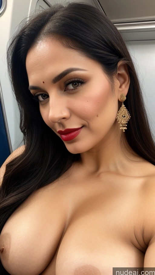 related ai porn images free for Woman One Busty Beautiful Lipstick Fairer Skin 40s Black Hair Slicked Close-up View Sari Cleavage Detailed Train Skin Detail (beta)