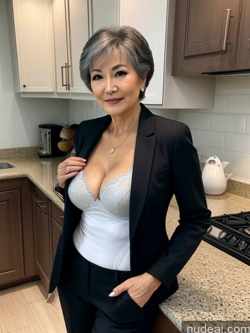 related ai porn images free for Milf Perfect Boobs Beautiful Perfect Body 70s Pixie Chinese Kitchen Bra Casual Jacket Professor Stylish Suit Cleavage Detailed Sexy Face