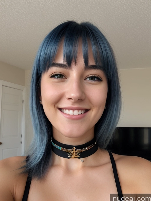 related ai porn images free for Woman One Perfect Boobs Beautiful Skinny Perfect Body 18 Happy Blue Hair French Front View Choker Long Hair Detailed Gaming