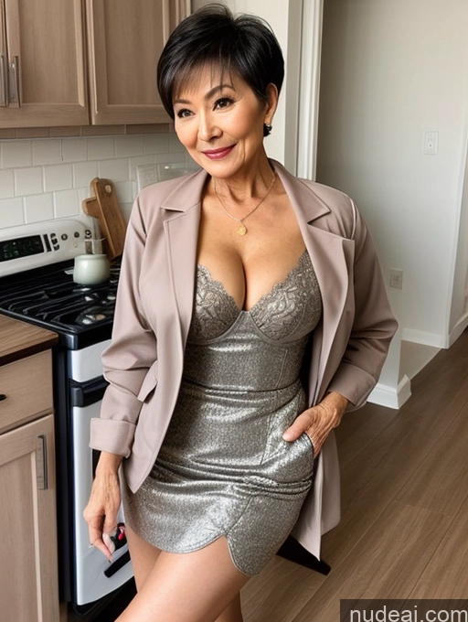 related ai porn images free for Milf Perfect Boobs Beautiful Perfect Body 70s Pixie Chinese Kitchen Bra Casual Jacket Professor Stylish Suit Cleavage Detailed Sexy Face