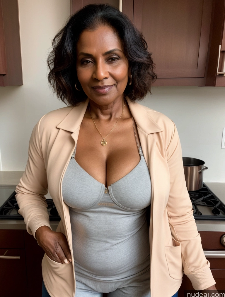 related ai porn images free for Milf Perfect Boobs Beautiful Perfect Body Dark Skin 70s Indian Kitchen Bra Casual Jacket Professor Stylish Suit Cleavage Detailed Sexy Face