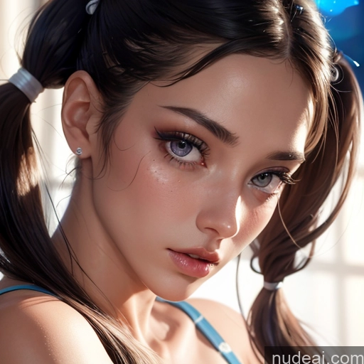 related ai porn images free for Beautiful 20s Skin Detail (beta) Bright Lighting Detailed Bra Close-up View Miss Universe Model Pigtails