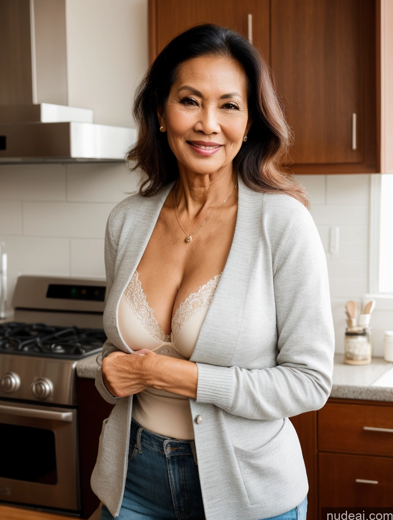 related ai porn images free for Milf Perfect Boobs Beautiful Perfect Body 70s Kitchen Bra Casual Jacket Professor Stylish Suit Cleavage Detailed Sexy Face Filipina Sweater