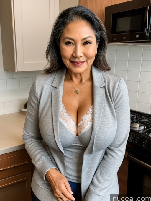 related ai porn images free for Milf Perfect Boobs Beautiful Perfect Body 70s Filipina Kitchen Bra Casual Jacket Professor Stylish Suit Sweater Cleavage Detailed Sexy Face