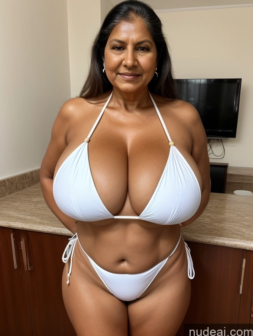 related ai porn images free for One Busty Huge Boobs Tanned Skin Front View Microkini Thong Indian 70s Maid