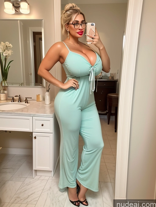 related ai porn images free for Bimbo Busty Huge Boobs Glasses Lipstick Big Ass Thick Chubby Fat Big Hips Short Blonde Hair Bun Latina Mirror Selfie Bathroom Salwar