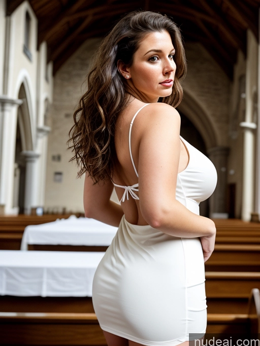 related ai porn images free for Busty Big Ass Big Hips Fairer Skin 30s Brunette Messy White Film Photo Dark Lighting Detailed Chubby Church Back View Dress Stylish Sundress Woman