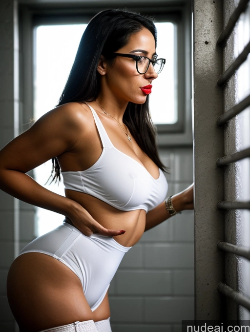 related ai porn images free for Woman One Tanned Skin Perfect Body Short Lipstick Beautiful Glasses Perfect Boobs 20s Serious Black Hair Long Hair Latina Prison Front View Blowjob Dominatrix Jumpsuit Stockings Stylish Jewelry