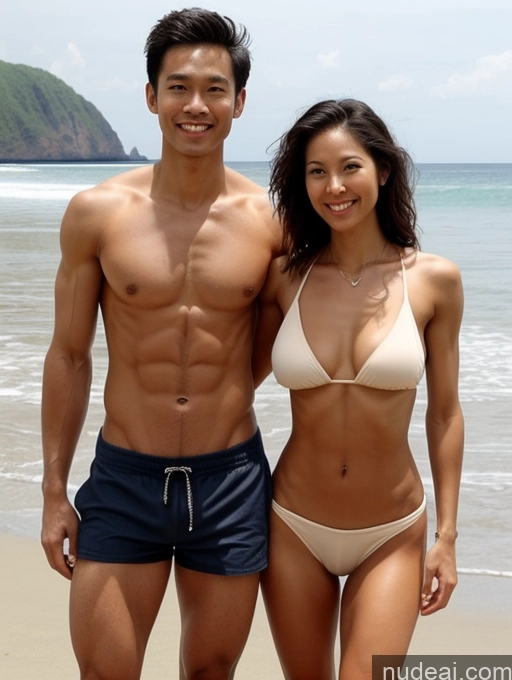 related ai porn images free for Indonesian Skinny Abs Short Perfect Boobs Beautiful Muscular Small Ass Woman + Man Sexy Face Nude Short Shorts Beach