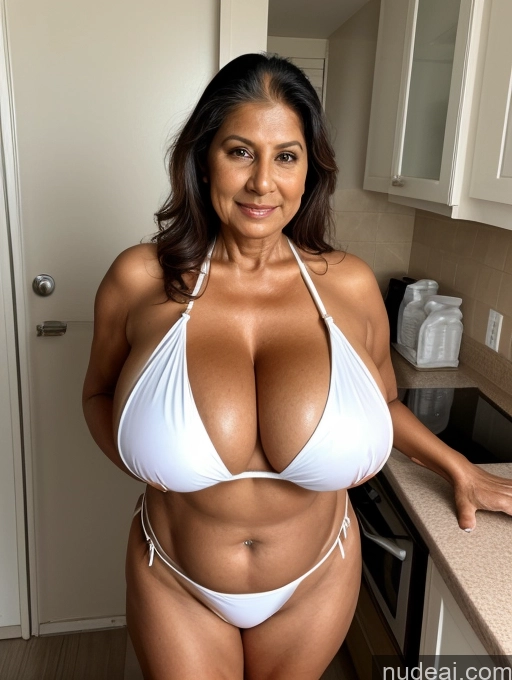 related ai porn images free for Milf One Busty Huge Boobs Tanned Skin 70s Front View Microkini Thong Maid Indian