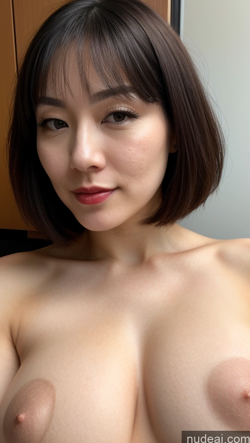 related ai porn images free for Woman One Beautiful Fairer Skin 30s Black Hair Skin Detail (beta) Close-up View Japanese Huge Boobs Lipstick Bobcut