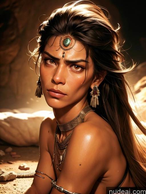 related ai porn images free for Tanned Skin Native American Tribal Jewelry GZCfinal Art By Boris Vallejo Boris Vallejo Art Style Fr4z3tt4 Sad Serious Bangs Cave On Back Haigure Pose