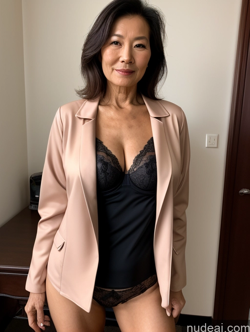 related ai porn images free for Perfect Boobs Beautiful Perfect Body 70s Chinese Blouse Bra Jacket Professor Stylish Suit Detailed Partially Nude Milf Dark Lighting