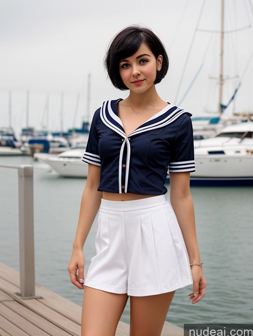 related ai porn images free for Short Front View 18 Small Tits Beautiful Skinny Black Hair Woman Short Hair Sailor