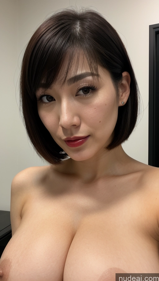 related ai porn images free for Woman One Beautiful Lipstick Fairer Skin 30s Skin Detail (beta) Huge Boobs Japanese Close-up View Bobcut Black Hair