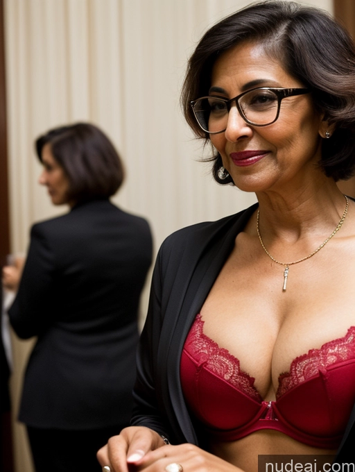 related ai porn images free for Milf Two Perfect Boobs Beautiful Glasses Perfect Body 70s Party Bra Jacket Professor Stylish Suit Cleavage Dark Lighting Detailed Sexy Face Dark Skin Arabic Short Hair