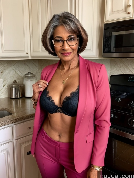 related ai porn images free for Milf Two Perfect Boobs Beautiful Glasses Perfect Body 70s Bra Jacket Professor Stylish Suit Cleavage Detailed Sexy Face Dark Skin Arabic Short Hair Kitchen