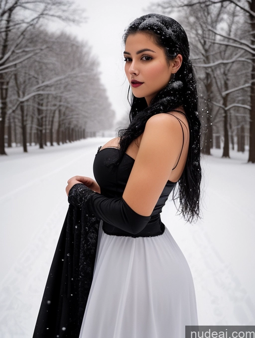 related ai porn images free for Woman Two Big Ass Thick Big Hips Short Perfect Body Beautiful Serious Seductive Dress Long Skirt Bright Lighting Detailed 18 Goth Busty Snow Perfect Boobs Chubby Russian Witch Black Hair Side View