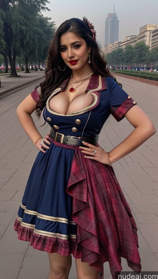 Woman Busty Beautiful Lipstick Delhi Idol Costume V5