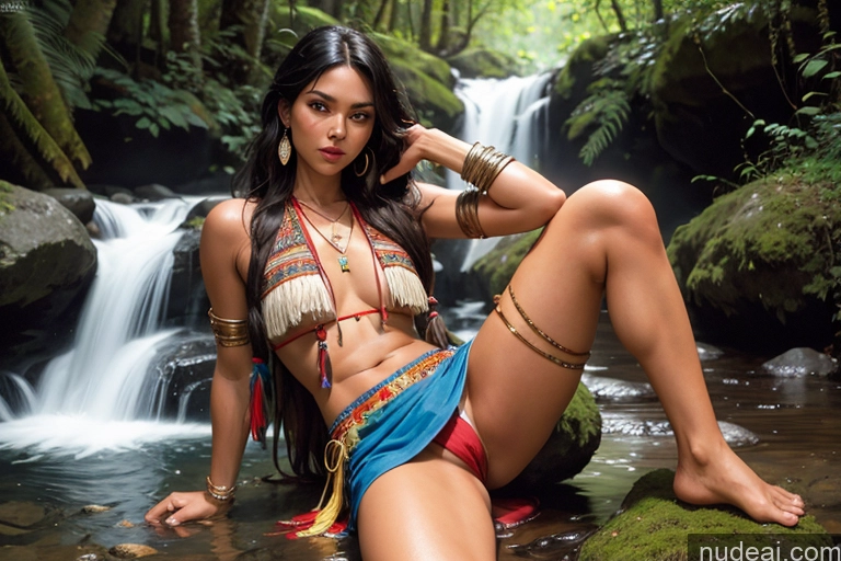 related ai porn images free for Tanned Skin Native American Tribal Detailed Waterfall Forest Fr4z3tt4 Fantasy Style Jeff Easley Traditional Thong Mini Skirt