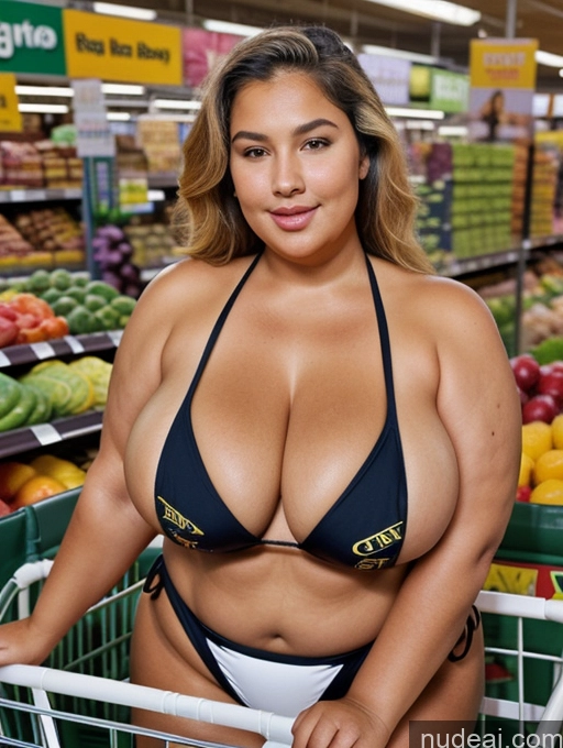 related ai porn images free for 80s One Busty Huge Boobs Tanned Skin Microkini Front View Brazilian Thong Thick Chubby Fat Grocery