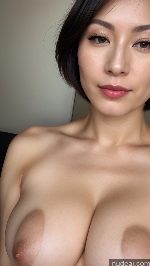 related ai porn images free for Woman One Beautiful Lipstick Fairer Skin 30s Black Hair Skin Detail (beta) Close-up View Japanese Bobcut Huge Boobs