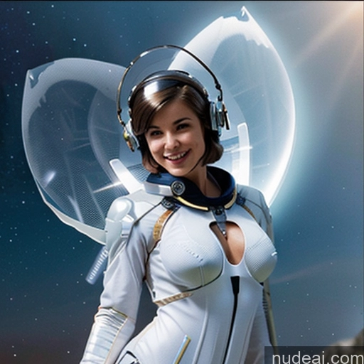 related ai porn images free for Muscular One Transparent Partially Nude Perfect Boobs Front View Laughing Angel Brunette 30s Portuguese Happy Pixie Miss Universe Model Cyberhelmet V3 Superhero Space Suit