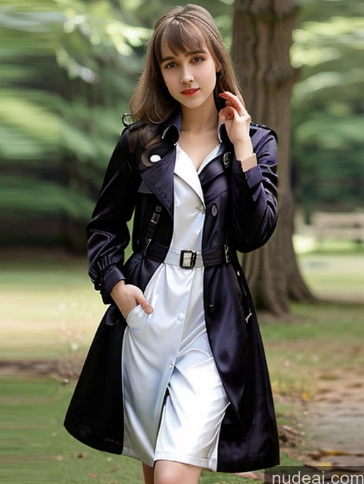 18 Bangs Satin Trench Coat Haute Couture V4