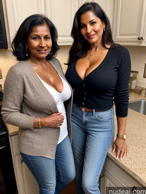 related ai porn images free for Milf Two Perfect Boobs Perfect Body Dark Skin 70s Indian Kitchen Bra Jacket Jeans Professor Secretary Cleavage Partially Nude Detailed Sweater