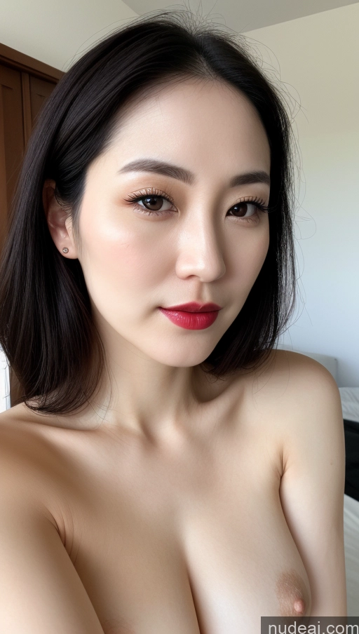 related ai porn images free for Woman One Small Tits Beautiful Lipstick Fairer Skin 30s Black Hair Slicked Korean Close-up View