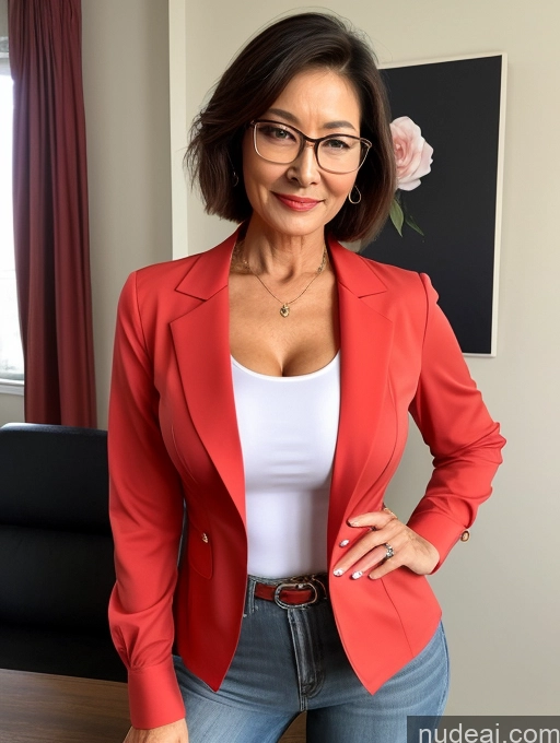 related ai porn images free for Milf Perfect Boobs Beautiful Glasses Perfect Body 60s Seductive Pixie Chinese Party Blouse Casual Jacket Professor Secretary Shirt Stylish Suit Cleavage Detailed Sexy Face