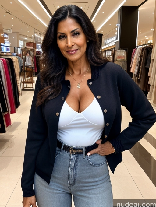 related ai porn images free for Milf Two Perfect Boobs Perfect Body Dark Skin Indian Mall Blouse Casual Jacket Professor Secretary Shirt Stylish Cleavage Dark Lighting Detailed Sexy Face 70s Sweater Jeans