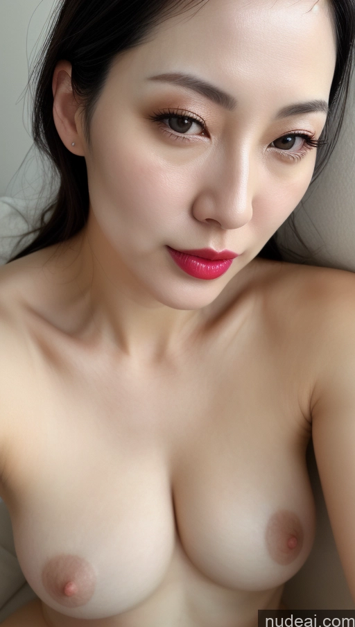 related ai porn images free for Woman One Beautiful Lipstick Fairer Skin Black Hair Close-up View Slicked Korean Small Tits 40s