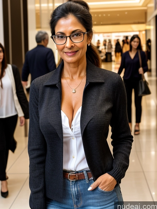 related ai porn images free for Milf Two Perfect Boobs Perfect Body Dark Skin 70s Indian Mall Blouse Casual Jacket Jeans Professor Secretary Shirt Stylish Sweater Cleavage Dark Lighting Detailed Sexy Face Glasses Ponytail