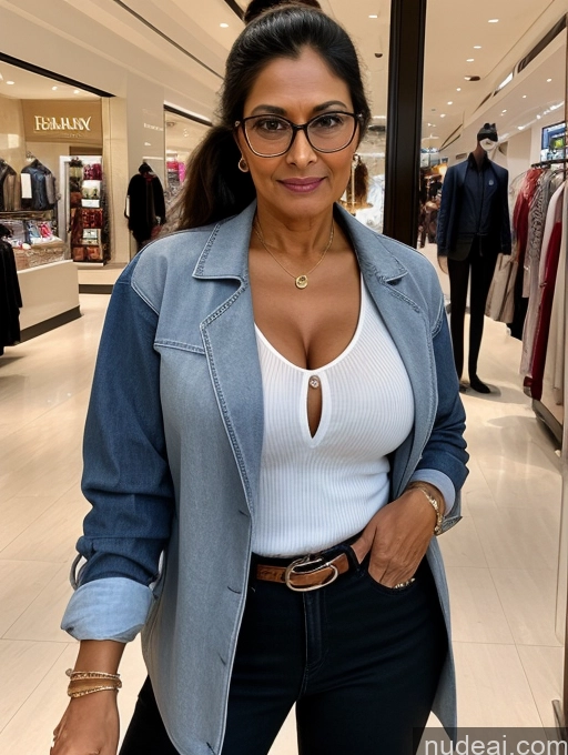 related ai porn images free for Milf Two Perfect Boobs Perfect Body Dark Skin 70s Indian Mall Blouse Casual Jacket Jeans Professor Secretary Shirt Stylish Sweater Cleavage Dark Lighting Detailed Sexy Face Glasses Ponytail