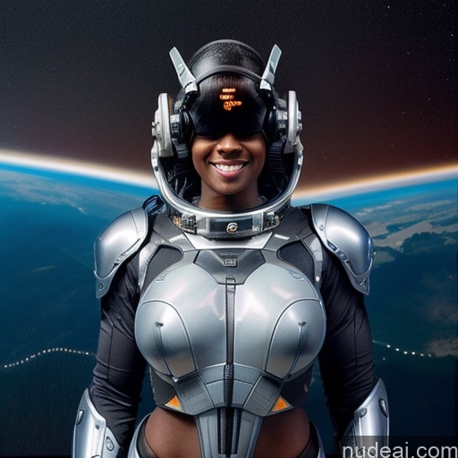 related ai porn images free for One Beautiful White Hair Front View Cyberhelmet V3 Sci-fi Armor Perfect Boobs Bodybuilder Perfect Body 30s Sexy Face Happy Straight African Science Fiction Style Space Suit