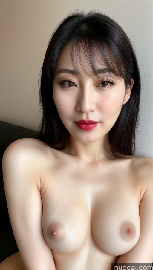 related ai porn images free for Woman One Small Tits Beautiful Lipstick Fairer Skin 40s Black Hair Slicked Korean Close-up View