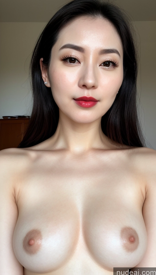 related ai porn images free for Woman One Small Tits Beautiful Lipstick Fairer Skin 30s Black Hair Slicked Korean Close-up View